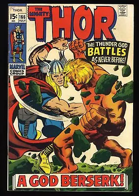 Buy Thor #166 VF 8.0 2nd Appearance HIM (Adam Warlock)! Kirby/Romita Cover! • 74.36£