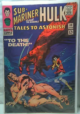 Buy Tales To Astonish The Incredible Hulk And Sub-Mariner Marvel Comics  80 • 15.77£
