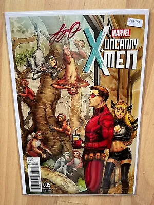 Buy Uncanny X-Men 35 Marvel Comic Variant Edition Mint Signed W/ Certificate E19-154 • 17.41£