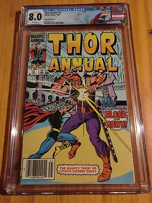 Buy Thor Annual #12 CGC 8.0 - NEWSSTAND EDITION - WP 1984 - Retired Custom Label  • 79.95£