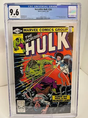 Buy Incredible Hulk #256 CGC 9.6, Key, White Pages, 1st Full Sabra Apearance (1981) • 102.78£