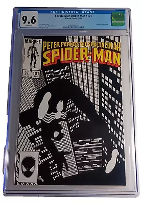 Buy Spectacular Spider-Man #101 CGC 9.6 WP 1985 Black Costume Symbiote Cover • 120.17£