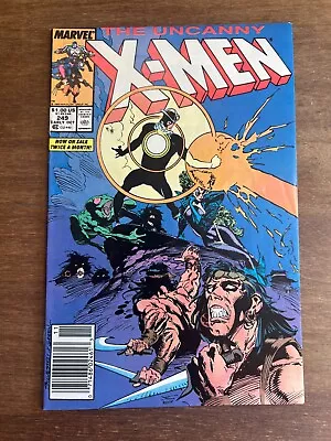 Buy Uncanny X-Men 249 Marvel Comics Newsstand Variant Savage Land 1989 • 3.16£