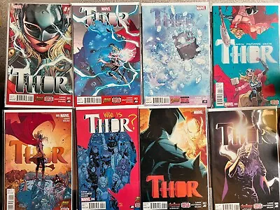 Buy Thor #1-#8 2014 And Annual Jane Foster Mighty Thor Marvel Comics Full Set Bundle • 30£