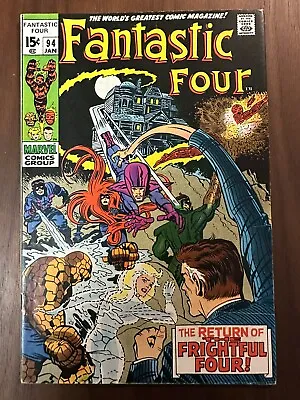 Buy Fantastic Four #94 FN 1st Appearance Agatha Harkness. (Marvel 1970) • 82.82£