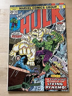 Buy Incredible Hulk #183 - Return Of Zzzax! Marvel Comics, Bruce Banner, Gamma Rays! • 12.61£