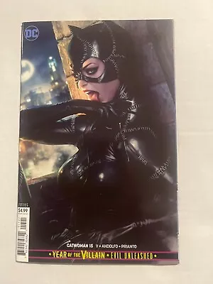 Buy Catwoman #15 Michelle Pfeiffer Homage Stanley  Artgerm  Lau Cover Art 2019 • 7.94£
