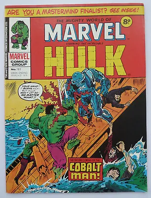 Buy Mighty World Of Marvel #182 - Hulk - Marvel UK Comic - 27 March 1976 VF- 7.5 • 5.99£