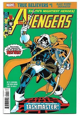 Buy The Avengers #196 First Appearance Taskmaster True Believers NM (2020) Marvel • 10£