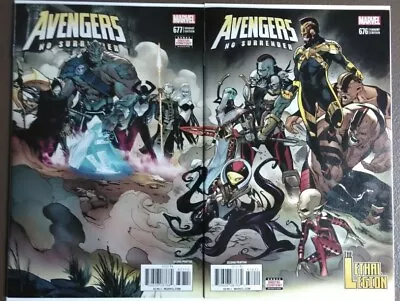 Buy Avengers #676 #677 2nd Print Connecting Set 1st App Voyager & Lethal Legion 2018 • 23.64£