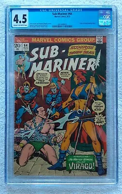 Buy Sub-Mariner #64 (Marvel, 1973) CGC 4.5 VG+ (Tales Of Atlantis Back-up Story) • 79.62£