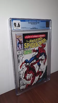 Buy Amazing Spider-Man 361 9.6 CGC 1st Full Appearance Of Carnage 1992 White Pages  • 190£