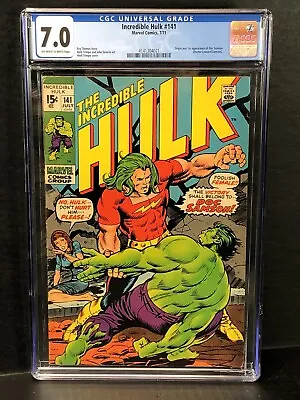 Buy Incredible Hulk #141 Cgc 7.0 Origin 1st Doc Samson Doctor Leonard Samson • 134.26£