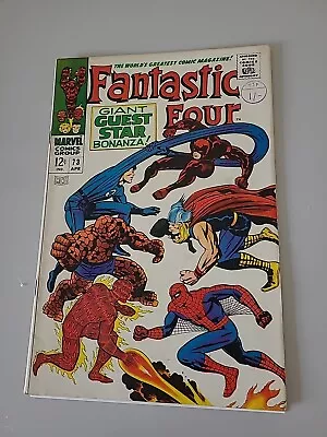 Buy Fantastic Four #73 Apr 1968 Guest Star Bonanza! Daredevil Spider-Man Thor Apps • 30£