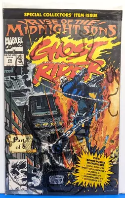 Buy GHOST RIDER 28 RISE OF THE MIDNIGHT SONS PART 1 1992 VF/NM SEALED With POSTER • 11.55£