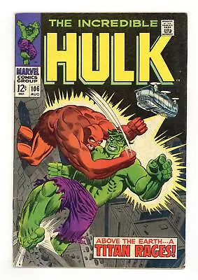 Buy Incredible Hulk #106 VG 4.0 1968 • 23.72£