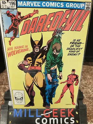 Buy Daredevil # 196 Key 1st Meeting DD & Wolverine Marvel 1983 8.0 VF • 11.87£