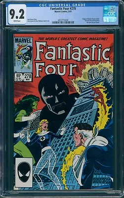Buy Fantastic Four #278 Marvel Comics 1985 CGC 9.2 White Pages • 99.30£