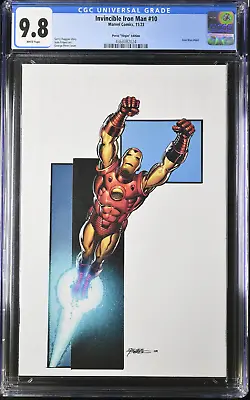 Buy Invincible Iron Man #10 ~ 11/23 Marvel 1:100 G Perez Virgin Variant ~ CGC 9.8 WP • 145£