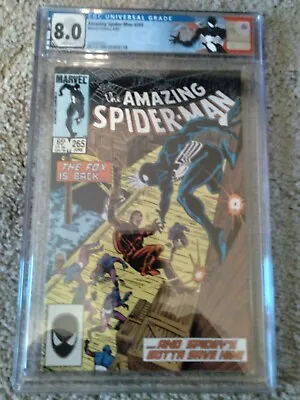 Buy The Amazing Spider-Man #265 - 1st App Silver Sable - Marvel Comics 1985 CGC VF • 64.47£