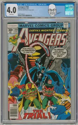 Buy George Perez Pedigree Collection Copy CGC 4.0 ~ Avengers #160 / Jack Kirby Cover • 79.02£