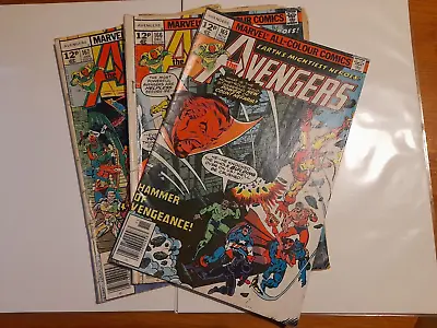Buy The Avengers #165 #166 #167 1977/1978 Low Grade Readers 3 X Comics • 9.99£