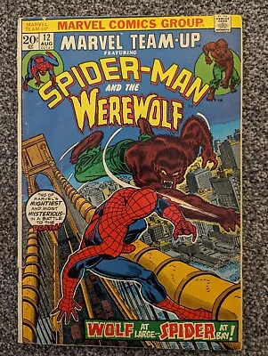Buy Marvel Team Up 12. Marvel 1973. Spider-Man, Werewolf By Night • 25£