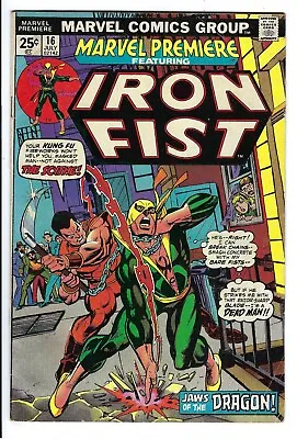 Buy MARVEL PREMIERE #16 FN- 1974 2nd App. And Origin Of Iron Fist :) • 14.29£