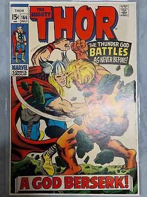 Buy Thor #166 (1969) Adam Warlock (cents Cover) • 57£