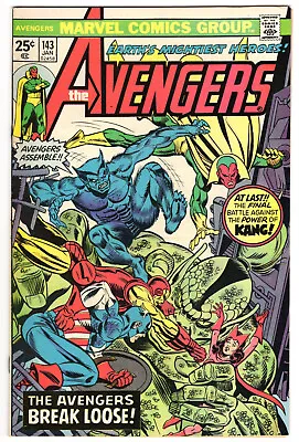Buy Avengers #143 Very Fine Plus 8.5 Iron Man Beast Vision Captain America 1976 • 15.98£