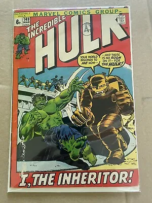 Buy Incredible Hulk Vol 1 No 149 Mar 1972 Bronze Age Classic 4.5-5.5 • 13.75£