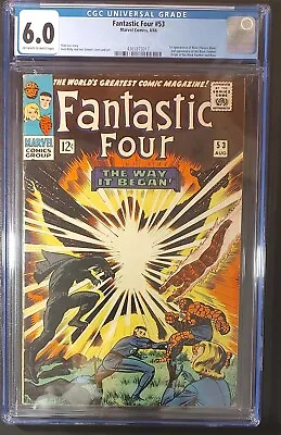 Buy Fantastic Four 53 1966 2nd App. Black Panther CGC 6.0 OW-W Pages🔑🔥💎 • 110.65£