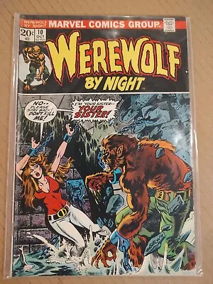 Buy WEREWOLF BY NIGHT  #10 Marvel Comics 1973 Stored Bagged White Pages  • 21.60£