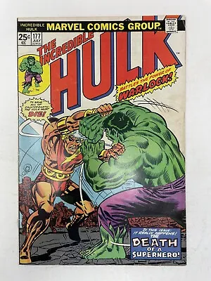 Buy Incredible Hulk #177 1st Death Adam Warlock Black Bolt Marvel Comics 1974 MCU • 9.48£