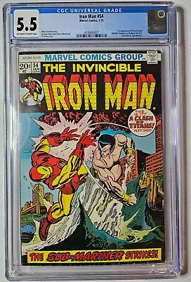 Buy Iron Man #54 (1973) Cgc 5.5 - 1st App Moondragon - 4199456007 • 170.50£