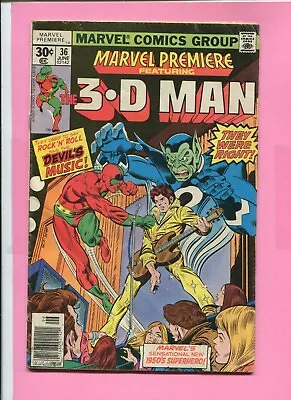 Buy Marvel Premiere # 36 - 3.d Man - Gil Kane Cover  - Cents Copy - Nd In Uk Scarce • 2.99£