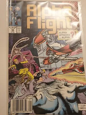 Buy Alpha Flight #66 Marvel Comics Jan 1989 NM Bagged Condition Jim Lee Art • 1.99£