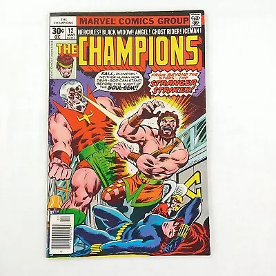 Buy The Champions #12 Hercules Stranger Cover VF- (1977 Marvel Comics) Black Widow • 3.99£