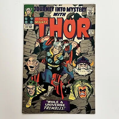 Buy The Mighty Thor #123 1966 FN- Cent Copy Stamp On Top Of Front Cover • 36£