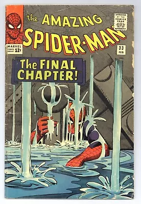Buy Amazing Spider-Man 33 (VG) CLASSIC DITKO STORY! Betty Brant! Aunt May! 1966 Y509 • 79.94£