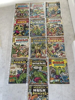Buy The Mighty World Of Marvel Incredible Hulk Comics X13 Job Lot From 1976 - 1978. • 40£