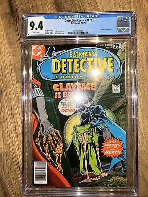 Buy Batman: Detective Comics #478 - 1st Full App Clayface Preston Payne - Cgc 9.4 • 55£