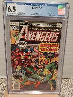 Buy Avengers #158 CGC 6.5  Origin & 1st App GRAVITON  1977 Vision Vs Wonder Man 🇺🇸 • 52.28£