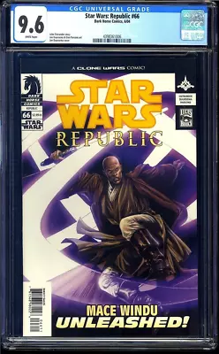 Buy Star Wars: Republic #66 CGC 9.6 Mace Windu (Clone Wars Comic) Dark Horse 2004 • 28.11£