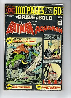 Buy Brave And The Bold # 114 Batman & Aquaman 100 Pg. Giant-Size Sept 1974 GD • 5.95£
