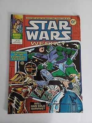 Buy MARVEL Star Wars Weekly Issue #40   UK - Nov 1978 - Bronze Age Comic - Rare Vg • 14.99£
