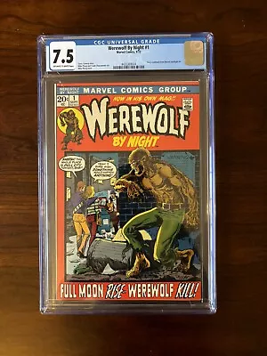 Buy Werewolf By Night #1 (Marvel, 1972) CGC 7.5 1st Solo Series! Classic Cover • 135.92£