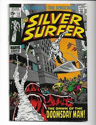 Buy Silver Surfer 13 - F- 5.5 - 1st Appearance Of Doomsday Man - John Kronton (1970) • 38.72£