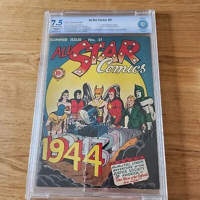 Buy ALL STAR COMICS #21 - CBCS Grade 7.5 With Slight Restorations - Golden Age • 810£