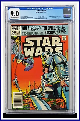 Buy Star Wars #53 CGC Graded 9.0 Marvel November 1981 Newsstand Edition Comic Book. • 91.15£